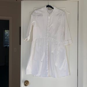 Tuckernuck stretch crepe Royal shirt dress